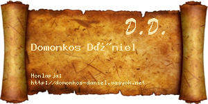 Domonkos Dániel névjegykártya